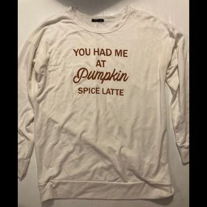 Pumpkin spice latte shirt size large
